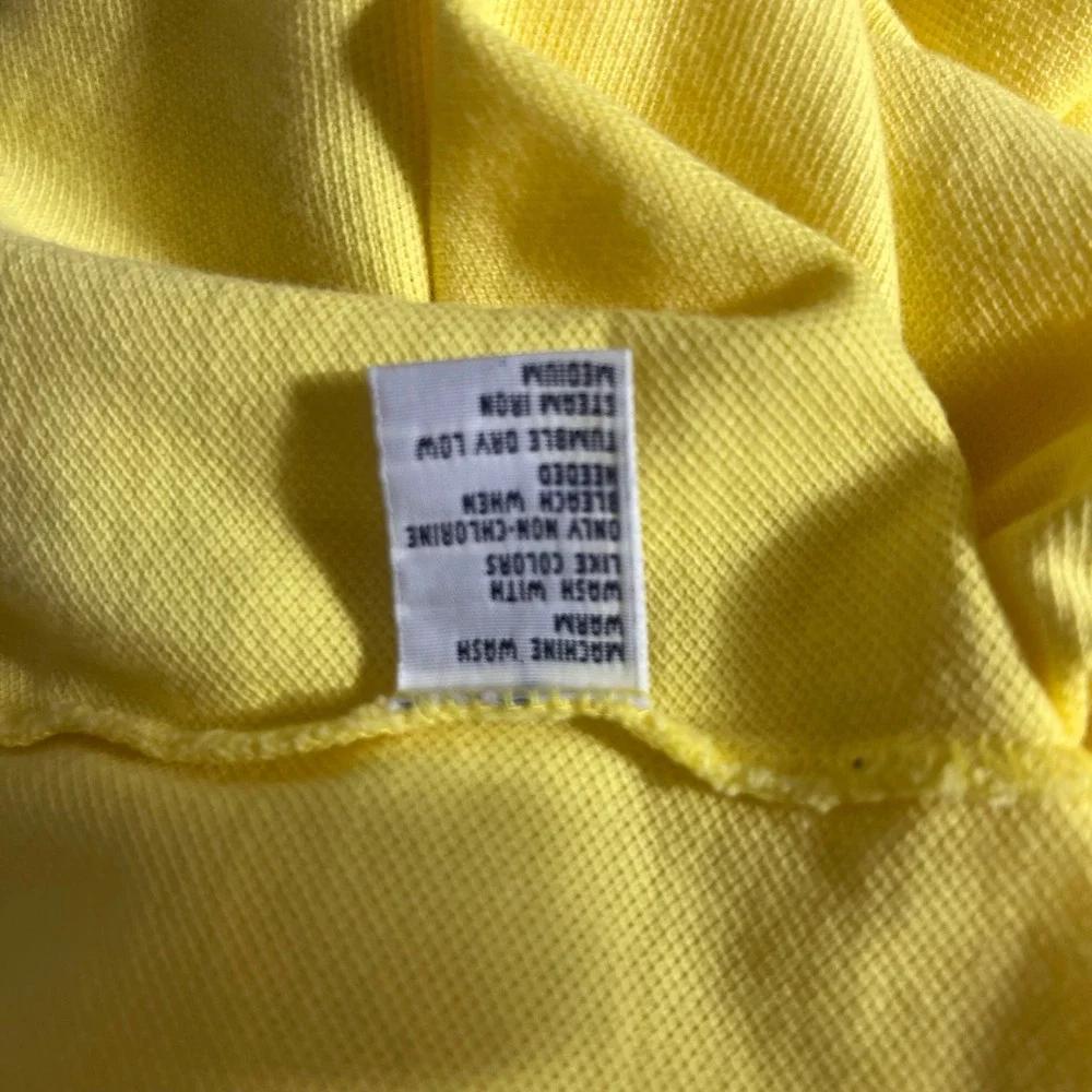 New Polo Ralph Lauren Polo Shirt Mens XL Yellow Short Sleeve Pique Oxford Pony